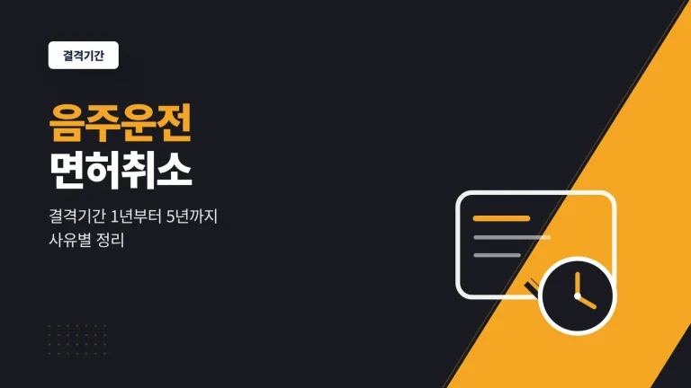 음주운전 면허취소 대표 이미지